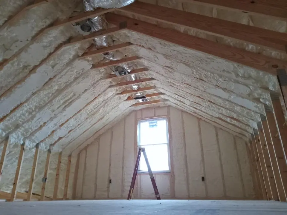 Spray foam roofing application for Crawl Space Insulation project in Yankee Springs